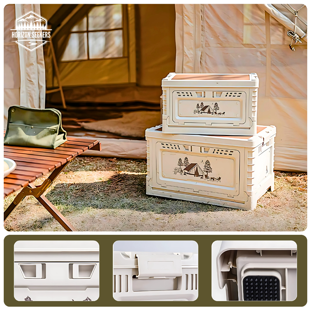 Faltbare Campingbox mit Tischfunktion – Robuste 2-in-1 Lösung für Vanlife & Outdoor-Abenteuer