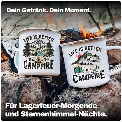 Emaille-Camper-Tasse – Leicht, robust & gemacht für echte Lagerfeuer-Momente