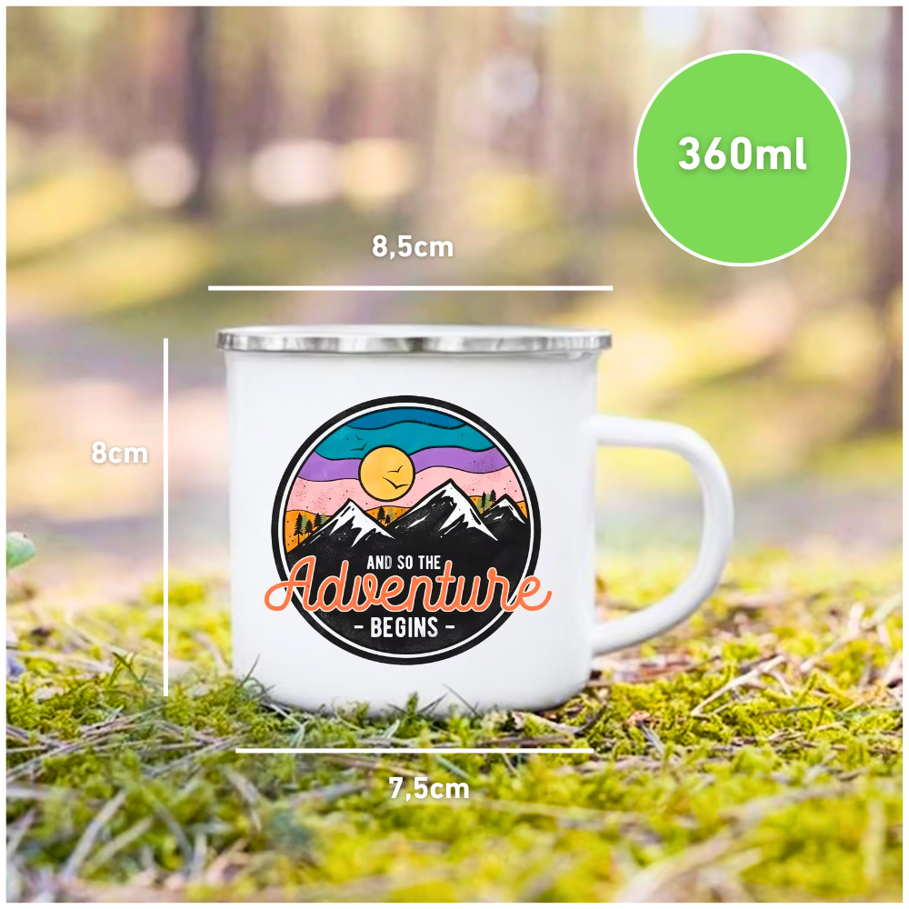 Emaille-Camper-Tasse – Leicht, robust & gemacht für echte Lagerfeuer-Momente