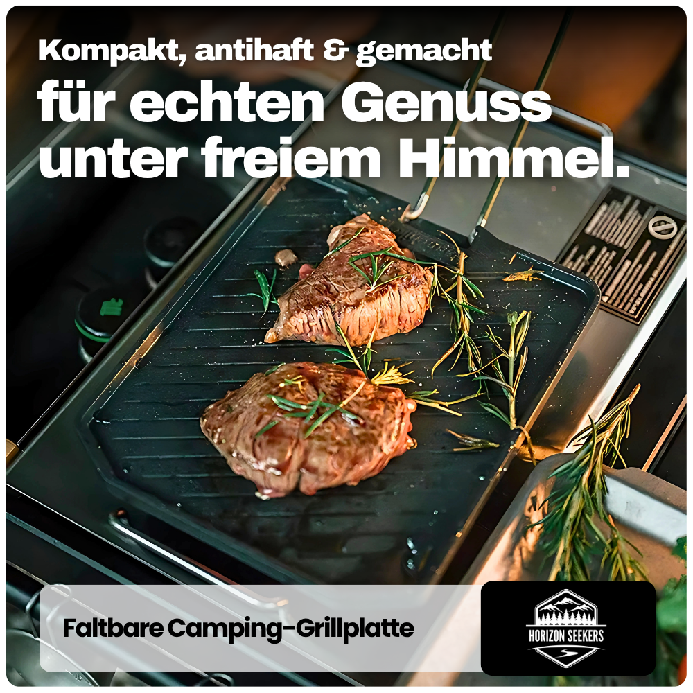 Faltbare Camping-Grillplatte – Antihaft, kompakt & ideal für dein Outdoor-Menü