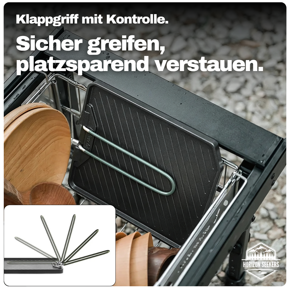 Faltbare Camping-Grillplatte – Antihaft, kompakt & ideal für dein Outdoor-Menü