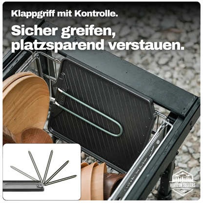 Faltbare Camping-Grillplatte – Antihaft, kompakt & ideal für dein Outdoor-Menü