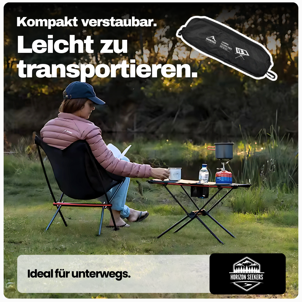 Faltbarer Campingtisch – Schnell aufgebaut, stabil & wetterfest für unterwegs