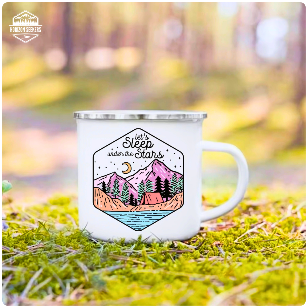 Emaille-Camper-Tasse – Leicht, robust & gemacht für echte Lagerfeuer-Momente
