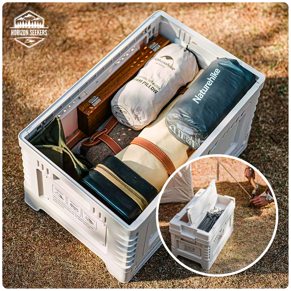 Faltbare Campingbox mit Tischfunktion – Robuste 2-in-1 Lösung für Vanlife & Outdoor-Abenteuer