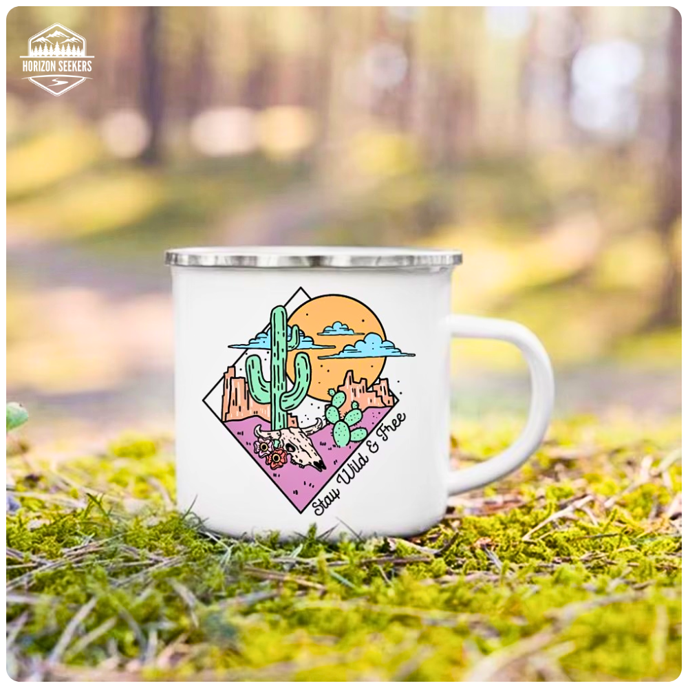 Emaille-Camper-Tasse – Leicht, robust & gemacht für echte Lagerfeuer-Momente