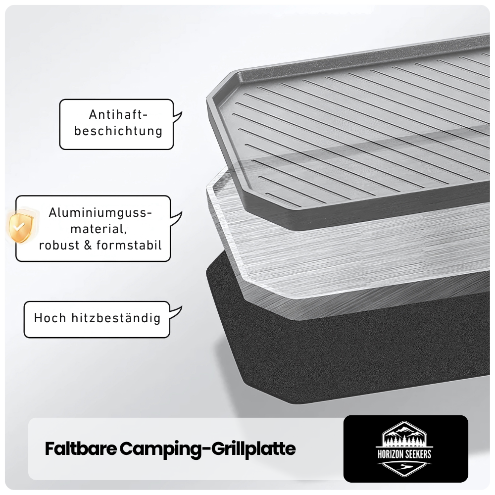 Faltbare Camping-Grillplatte – Antihaft, kompakt & ideal für dein Outdoor-Menü