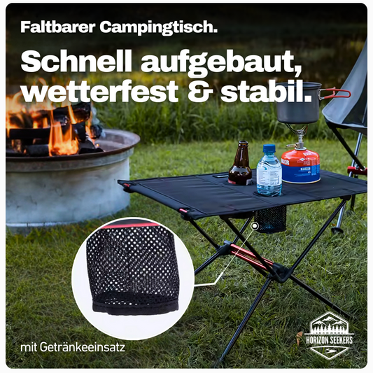 Faltbarer Campingtisch – Schnell aufgebaut, stabil & wetterfest für unterwegs